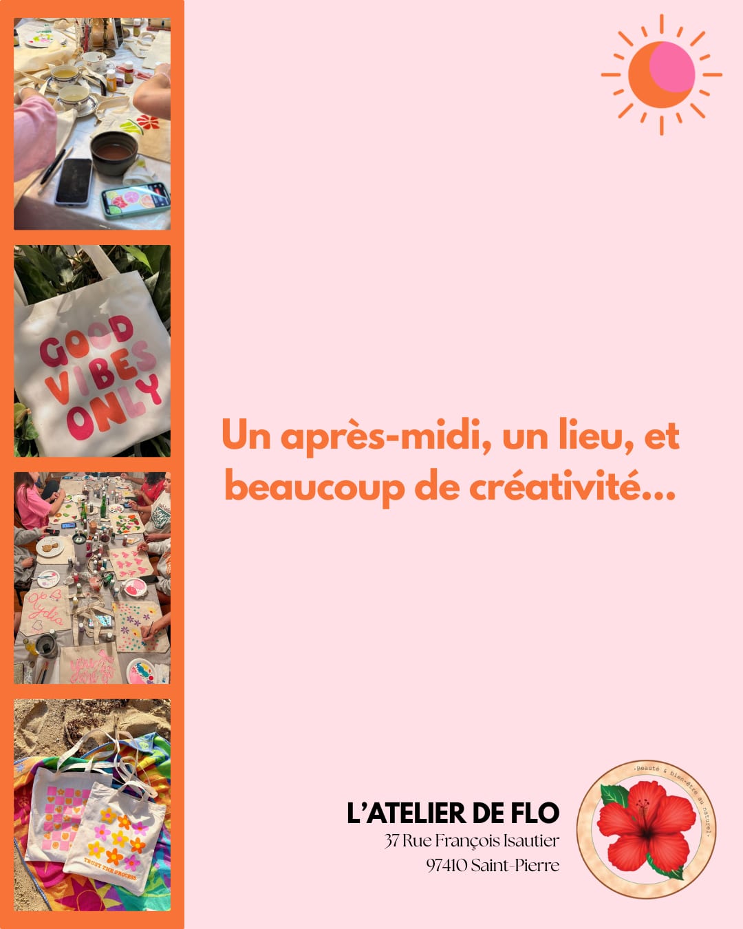 Atelier tote bag, L'Atelier de Flo à Saint-Pierre — volet 1 sur 3