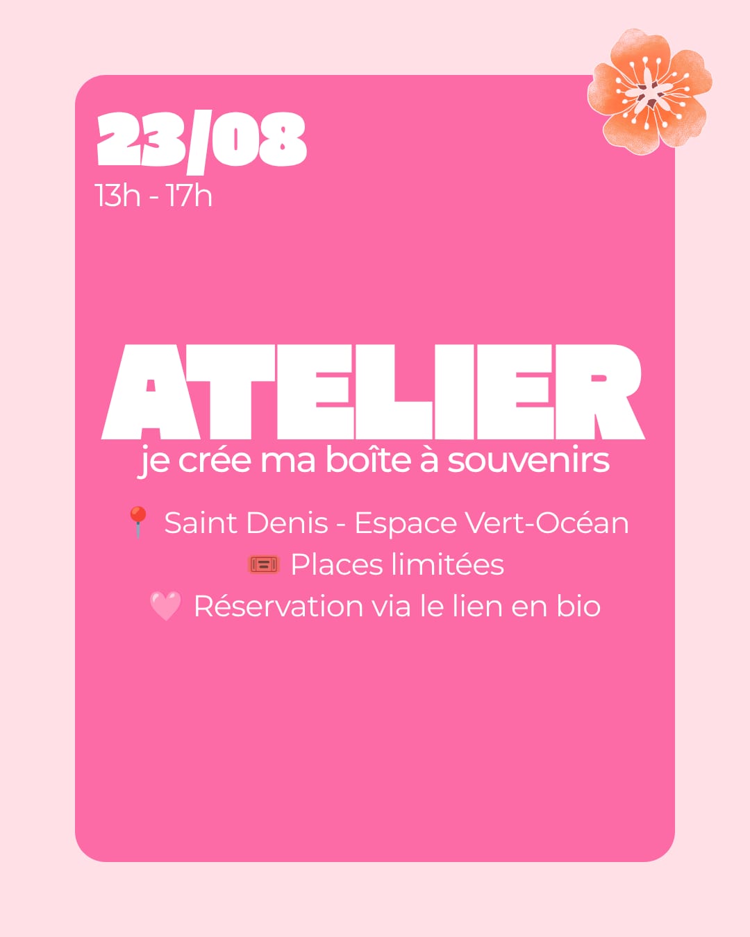 Atelier boîte à souvenirs, Espace Vert-Océan à Saint-Denis — volet 3 sur 3